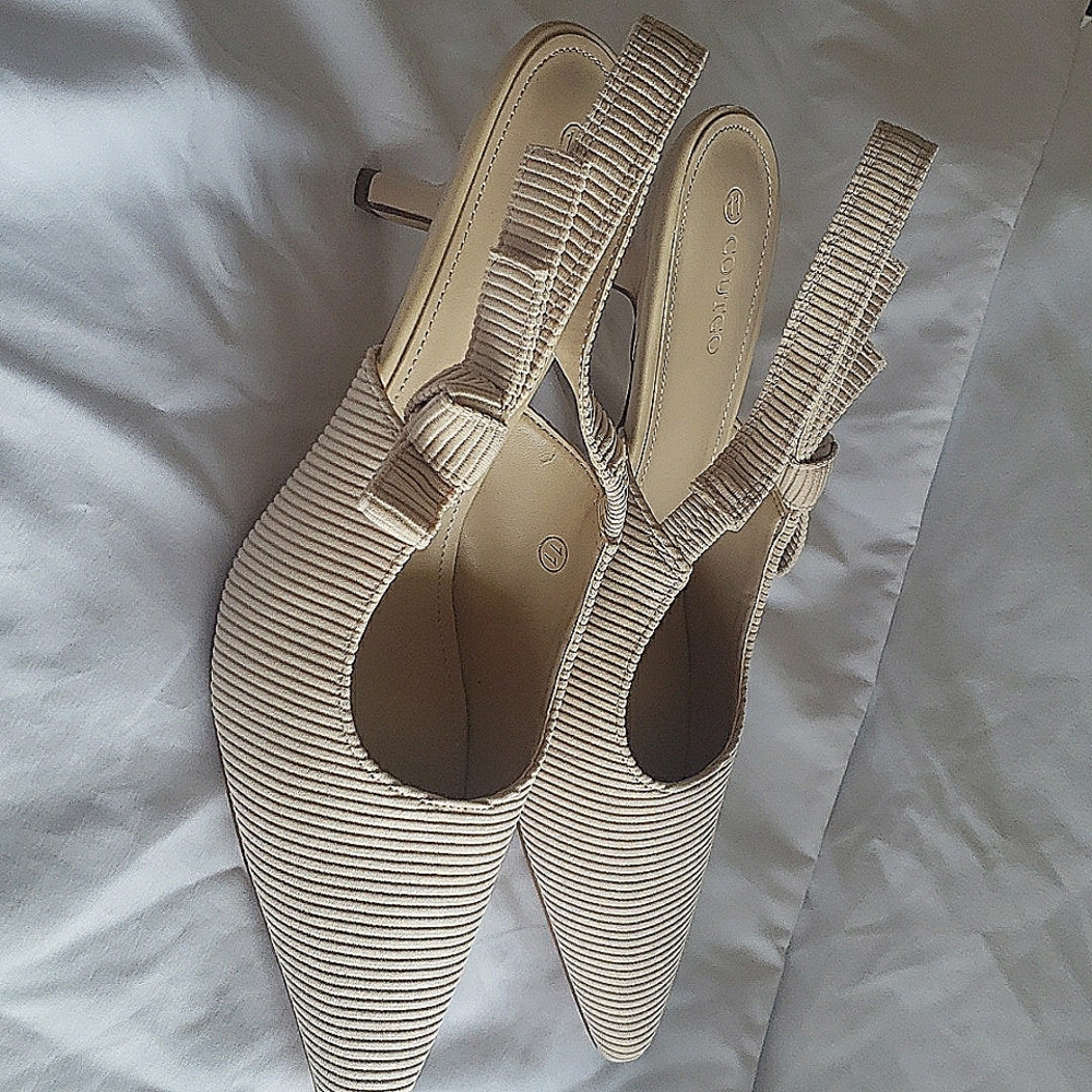 Coutgo sling back kitten heels